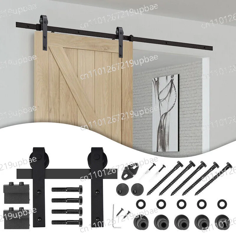 

Американский рельсовый каркас для раздвижных дверей, направляющая из углеродистой стали, ретро-рельс для деревянных дверей, направляющая для раздвижных дверей для дома