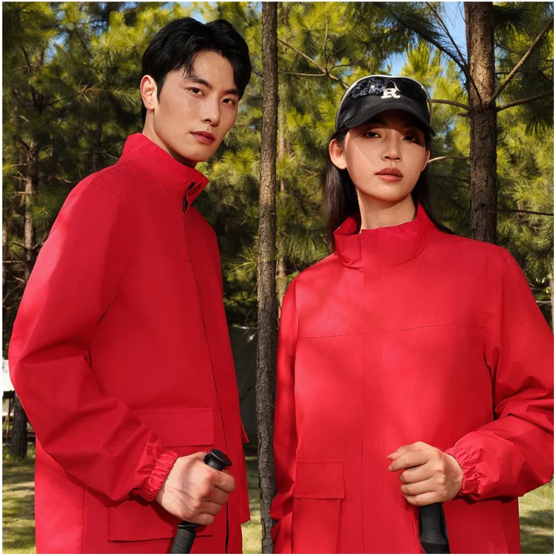 YOTEE Thin Waterproof Jacket With Custom Embroidered Print Logo Outdoor Sports Anti-Static Men's Stand Up Collar Jacket