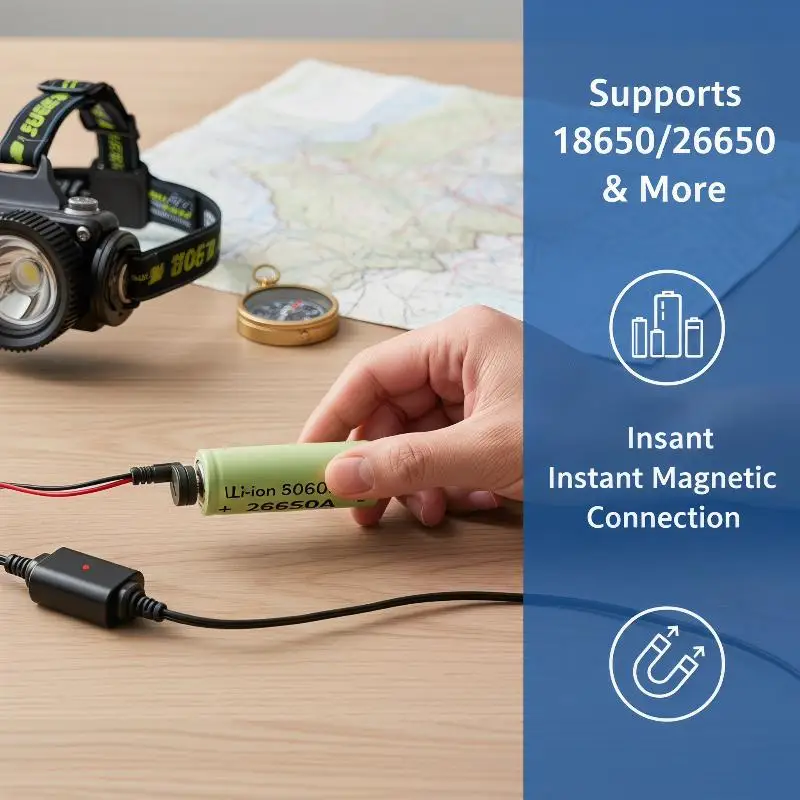 Magnetic Lithium Battery Charger Universal 3.7V 4.2V Battery Charging Cable USB USB Magnetic Charger