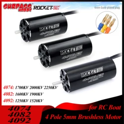 Surpass Hobby Rocket 4074 4082 4092 4P 5.0mm Shaft Brushless Motor for 1000mm(or Above) RC Boat Traxxas M41 Catamaran Spartan