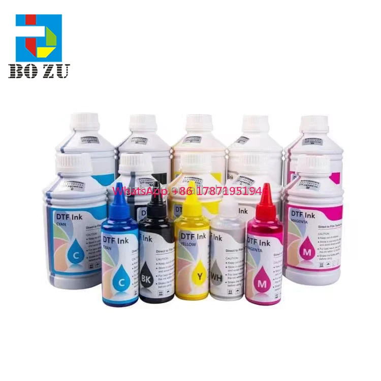 1000ML CMYK+W DTF Ink White Ink For Epson XP600 I3200 1800 L1800 L1300 DTF Printer On DTF Film