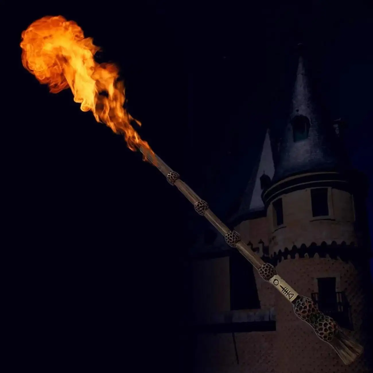 New Magic Wand, Spitfire Wand, Shooting Fireball Lighter USB Charging Role Playing Prop Fireball Wand Toy Gift - Image 3