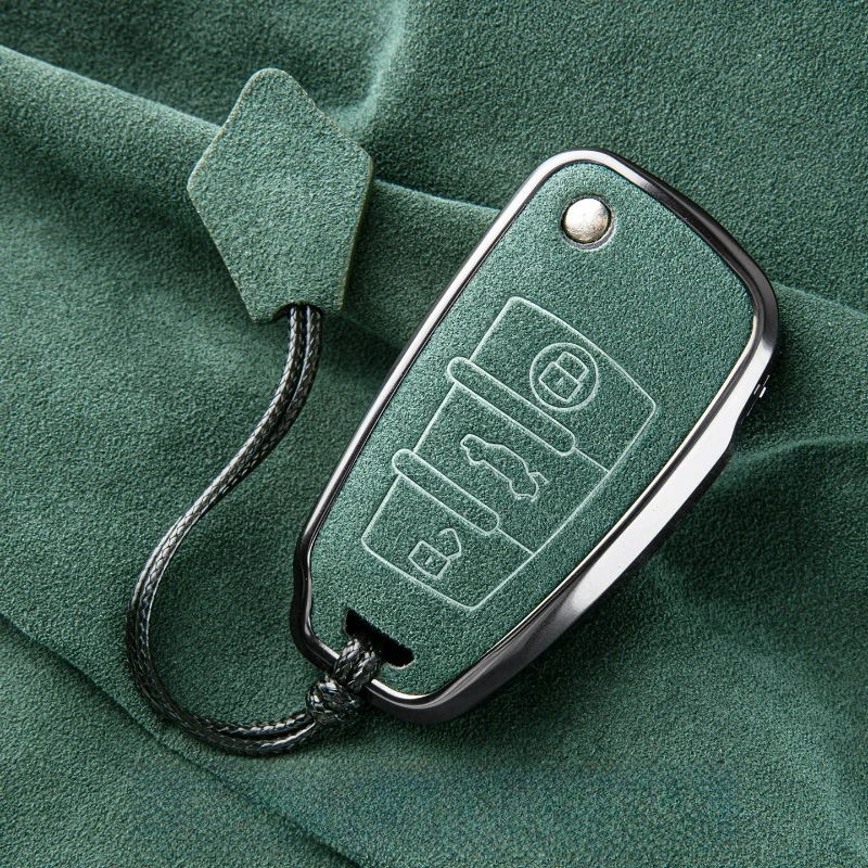 For  Audi Q3 Q2l A3 S3 Sportback Keycase High-end Suede Keybag Metal Buckle