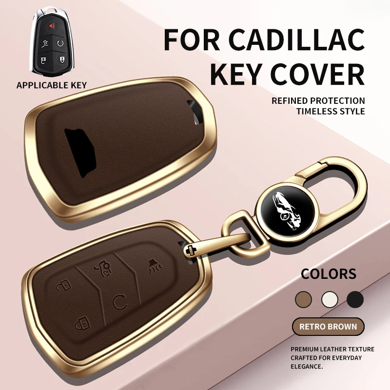Funda protectora metálica para llave de coche, para Cadillac ATS CT6 CTS DTS XT5 Escalade ESV SRX STS XTS ELR 2014-2018, accesorio para dispositivos, carcasa