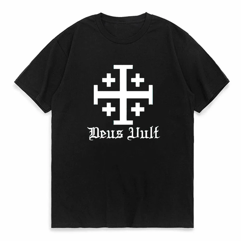 Distressed Knights Templar Cross Seal of Soldiers T-Shirt Summer Short Sleeve Mens Top Tee Templar Knight Seal Cross T Shirt