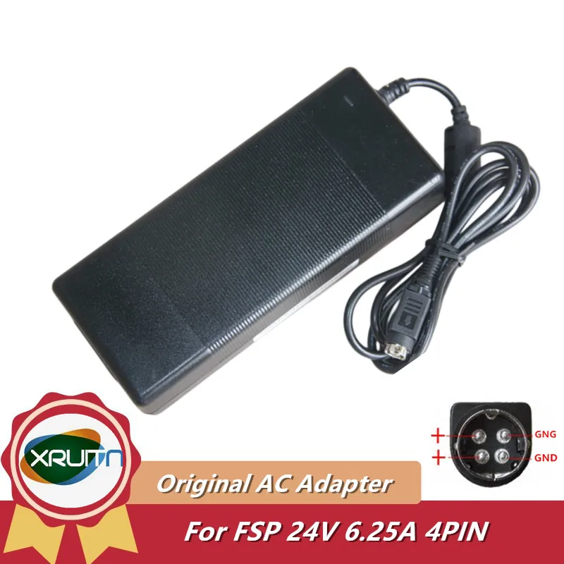 Genuine FSP FSP150-ABA FSP150-AAB 150W AC Power Adapter Charger For PIONEER MAW-EM55 POS SYSTEM Power Supply 24V 6.25A 4PIN