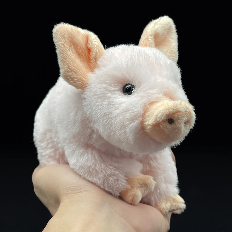 Realistic Pink Pig High Fidelity Anime Cute Farrow Plushie Hog Piggy Plush Toys Lifelike Animals Simulation Stuffed Toy Gifts