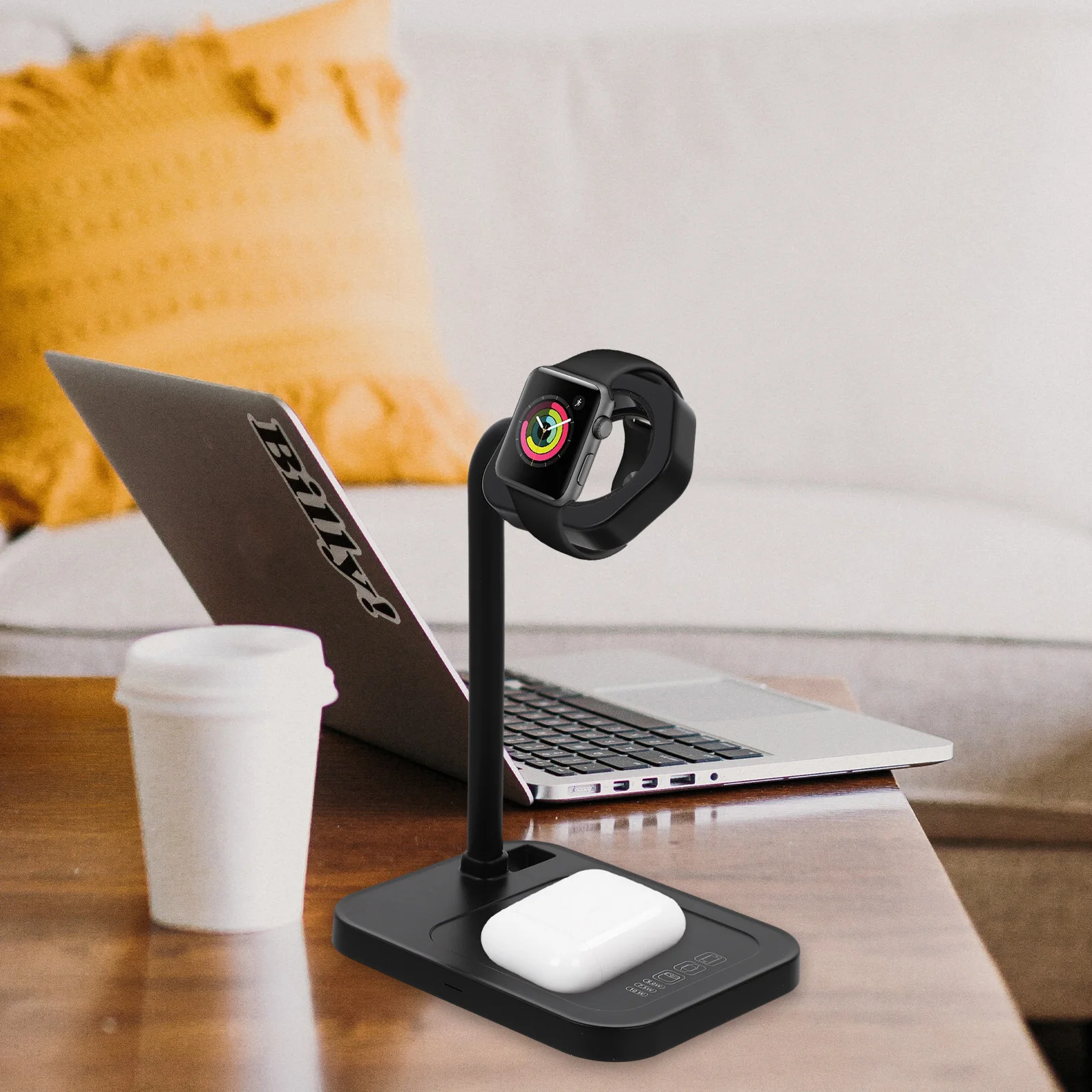 

Wireless Bracket 2 in 1 for Phone Watch Earphone Compact Portable Stand Multifunction Charging Station