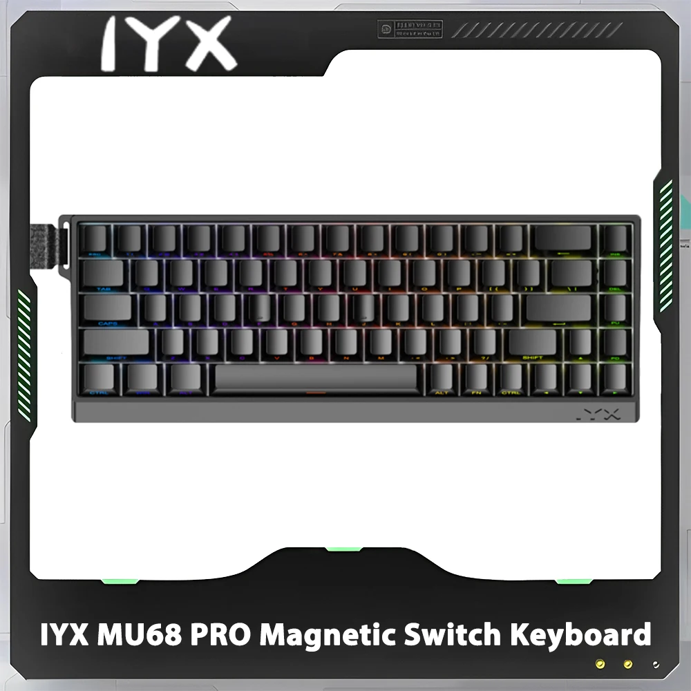 IYX MU68 Pro Magnetic Switch Mechanical Keyboard Aluminum Alloy 8K Quick Trigger Gamer Keyboard Custom Gaming Accessories Gift