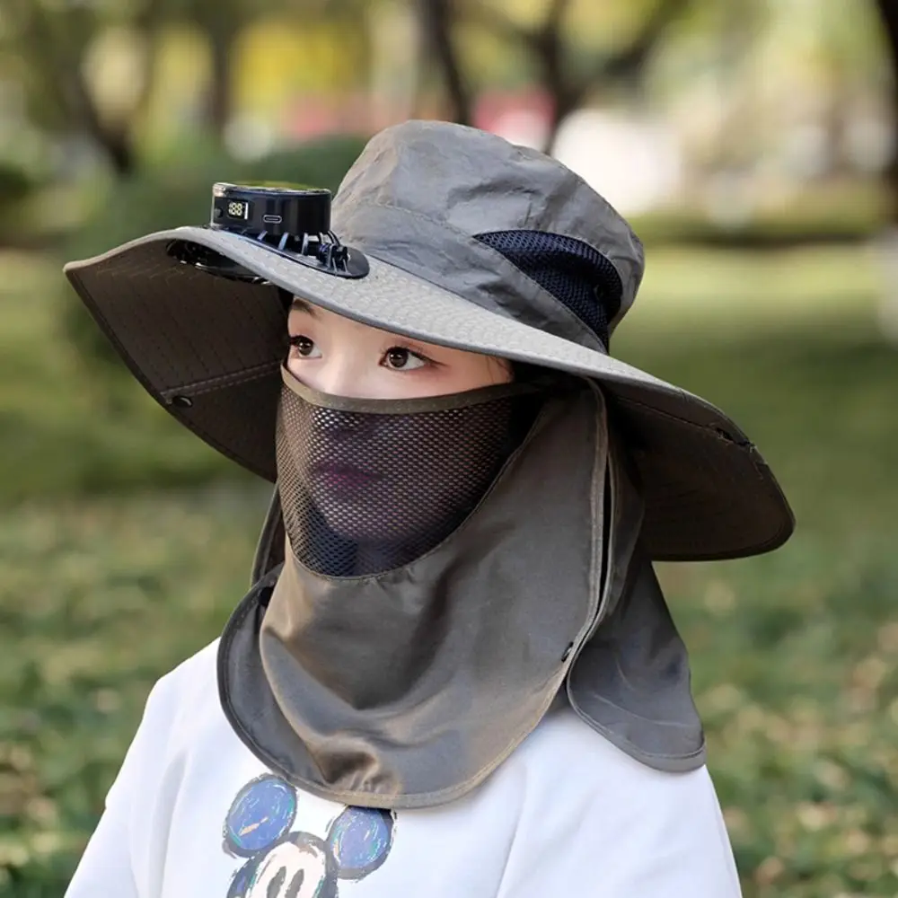 

Шляпа-ведро с защитой для лица, защитой от ультрафиолета, солнцезащитная шляпа с большими полями, солнцезащитный козырек, быстросохнущая панама