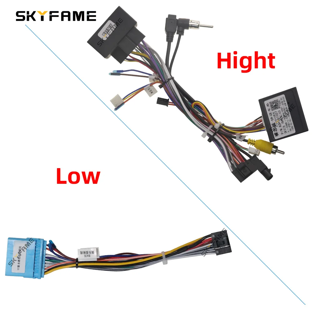 SKYFAME-Adaptador de arnés de cableado de 16 pines para coche, decodificador, Cable de alimentación de Radio Android para MG ZS RZ-SAIC07