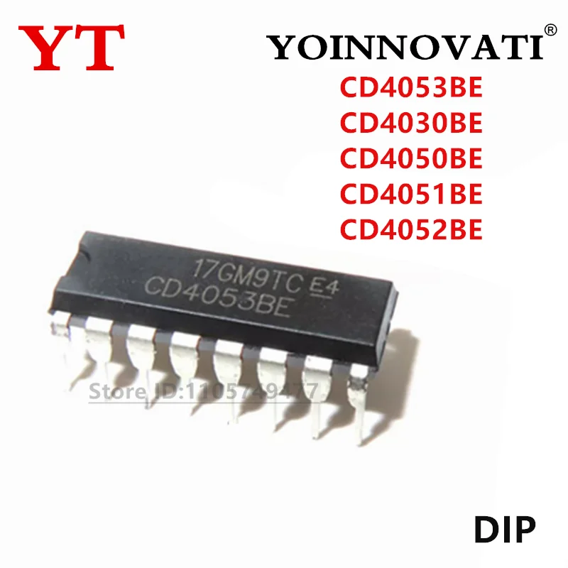 10Pcs New CD4053BE CD4053 CD4030BE CD4030 CD4050BE CD4050 CD4051BE CD4051 CD4052BE CD4052