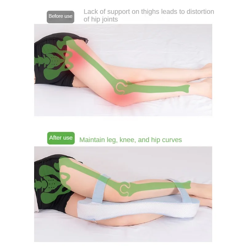 Multifunctional leg clamp pillow soft slow rebound memory cotton sleep pad foot pillow to maintain leg knee and hip curves