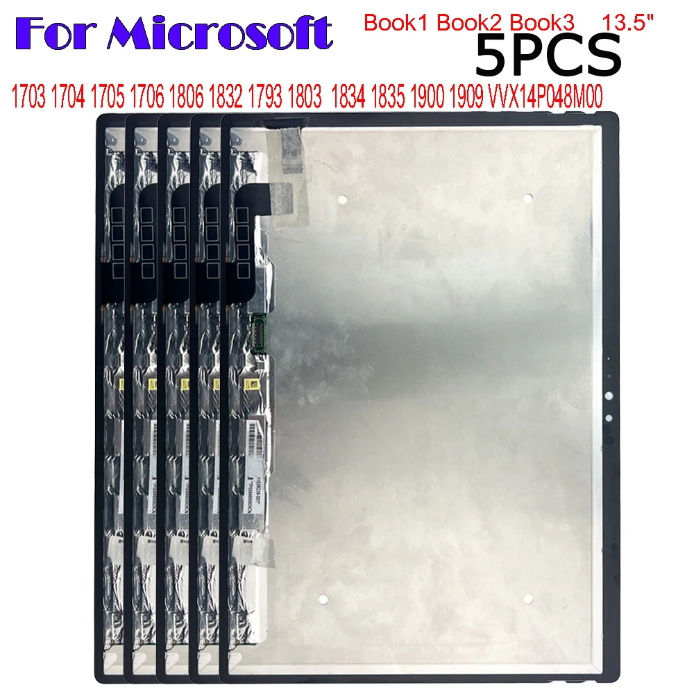 

5PCS AAA+ For Microsoft Surface Book 1 2 3 13.5" 1703 1704 1705 1706 LCD Display Touch Screen Digitizer Glass Assembly Repair