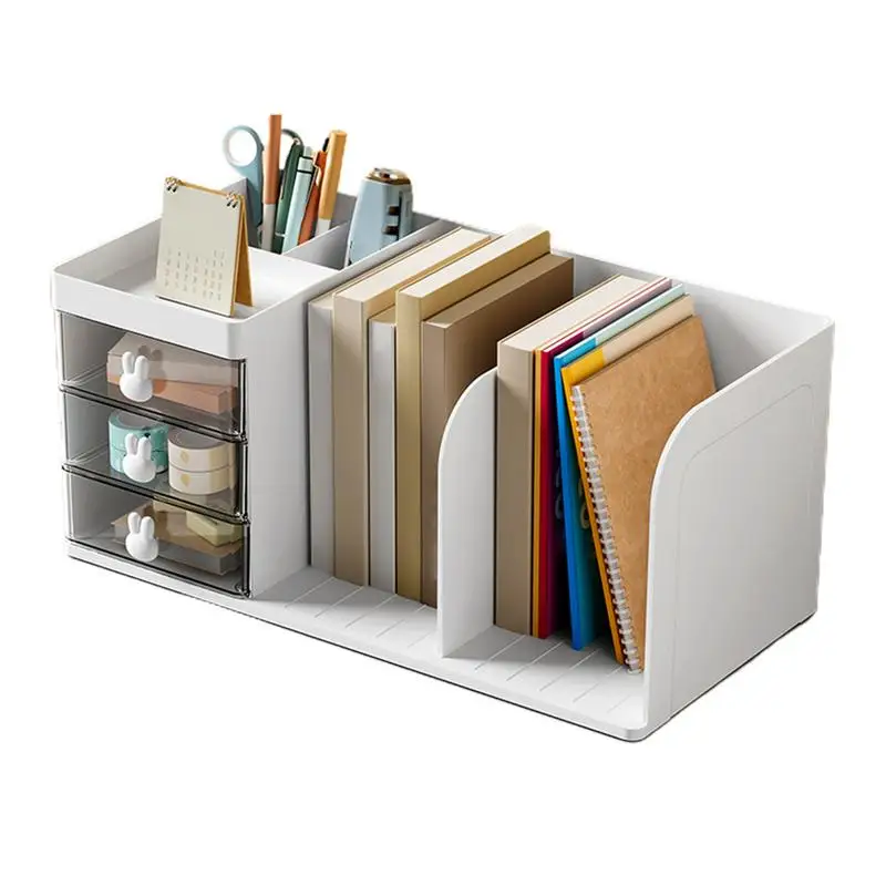 

Desk Organizer With File Holder Desktop & Desk File Organizer With Drawer Simple Desk File Organizer Storage With 3 Upright