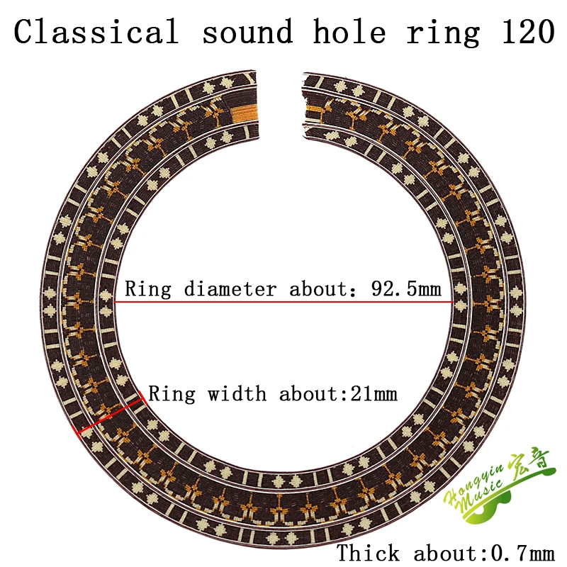 1 Stück Mundring für klassische Gitarre, Blumenmuster, Schalllochring, Massivholz-Gitarrenproduktionsmaterialien und Zubehör HUATOOL – Detail 10