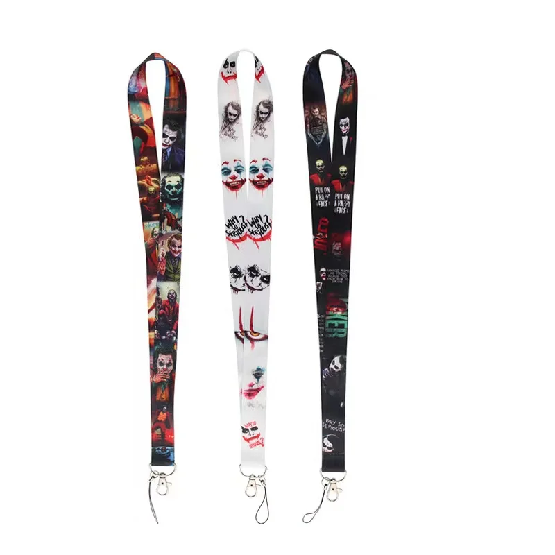 10PCS Anime Cartoon Funny Neck Strap Lanyard for Keys USB ID Card Badge Holder Mobile Phone Straps Webbing Ribbon Lanyards