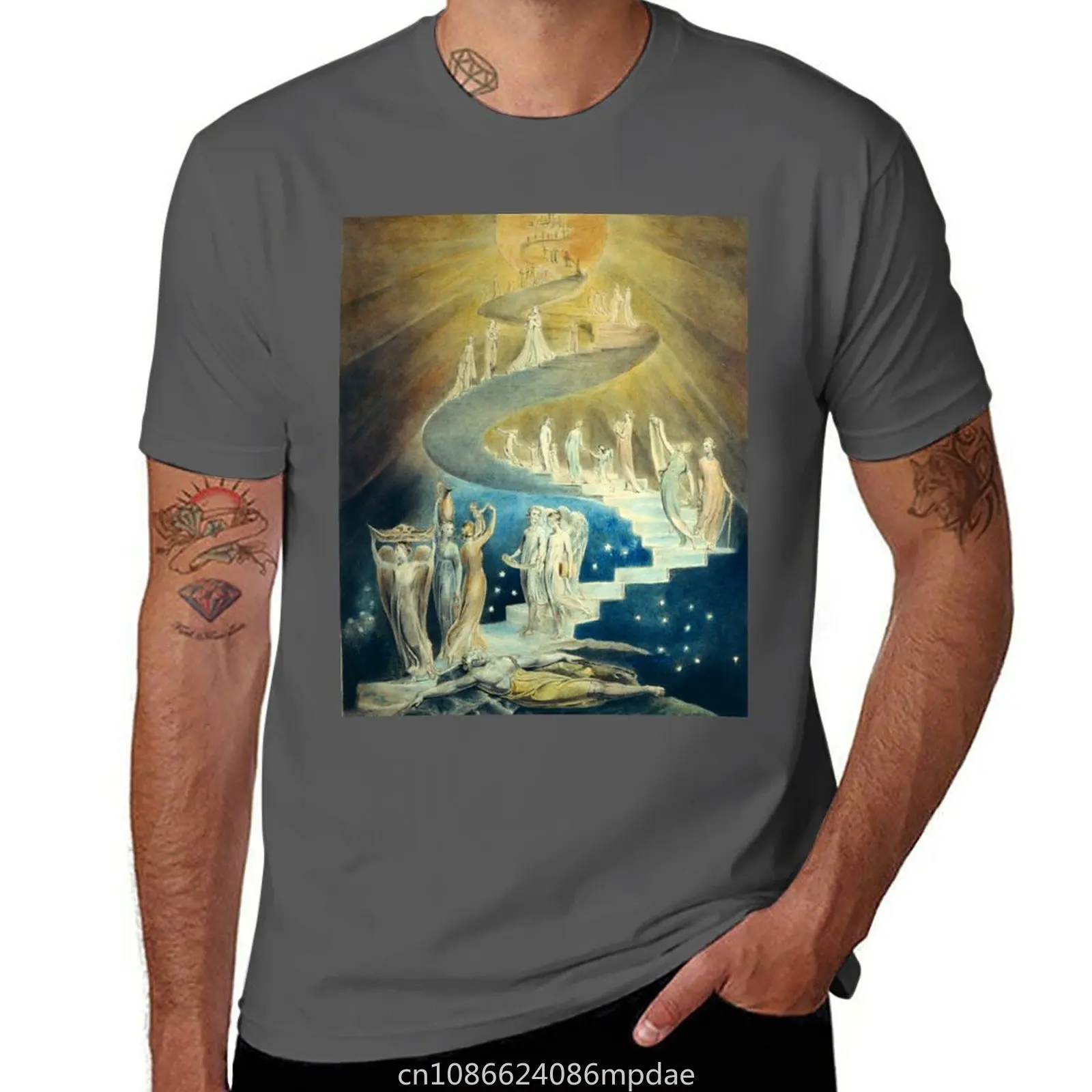 William Blake Jacob's Ladder T-Shirt Aesthetic clothing Blouse aesthetic clothes t shirts for men graphic