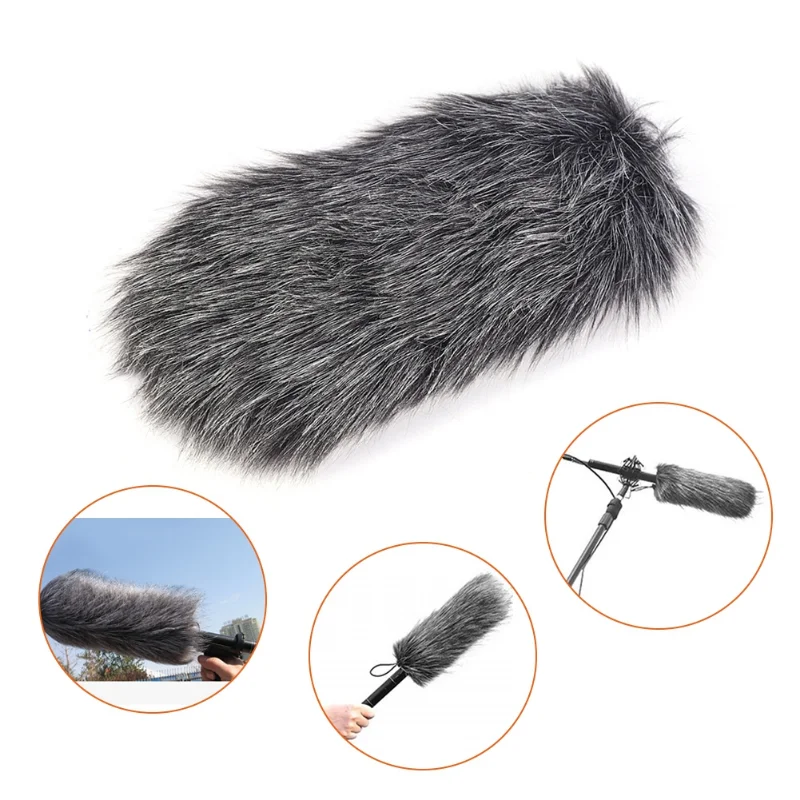 Outdoor Dusty MIC Microphone Artificial Fur Cover Windscreen Windshield Muff For Rode GO