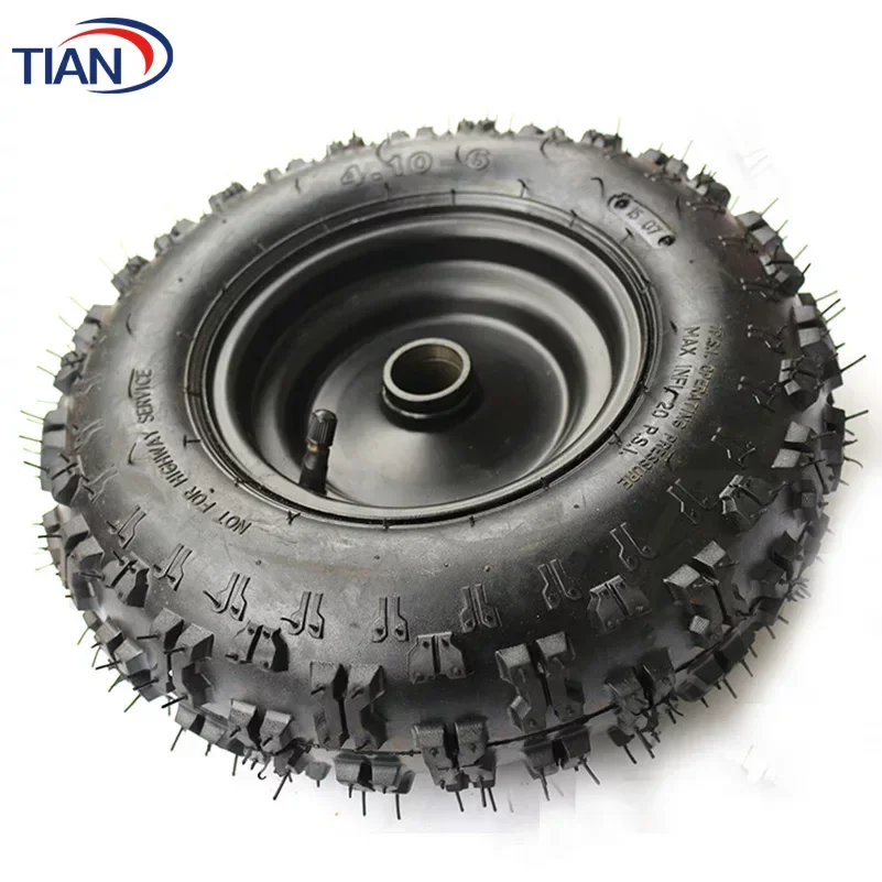 13 inch 4.10-6 Inch Hub Tires Snow Plow Butterfly Tyres 47cc For 49cc Small ATV Go Kart Mini Quad Bike Snowmobile Wheel Parts