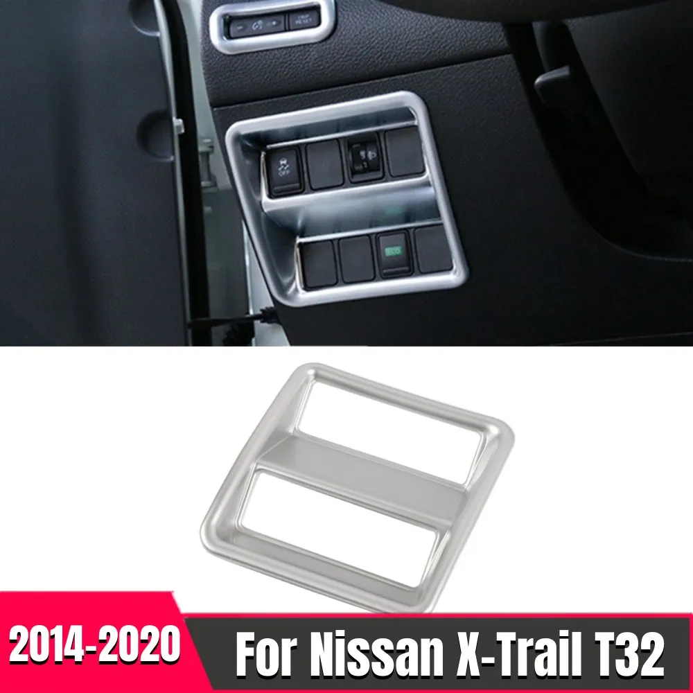 

ABS Matte/Carbon Car Headlight Switch Panel Decorate Sticker Cover For Nissan X-Trail Xtrail T32 2014-2019 2020 LHD Accessories