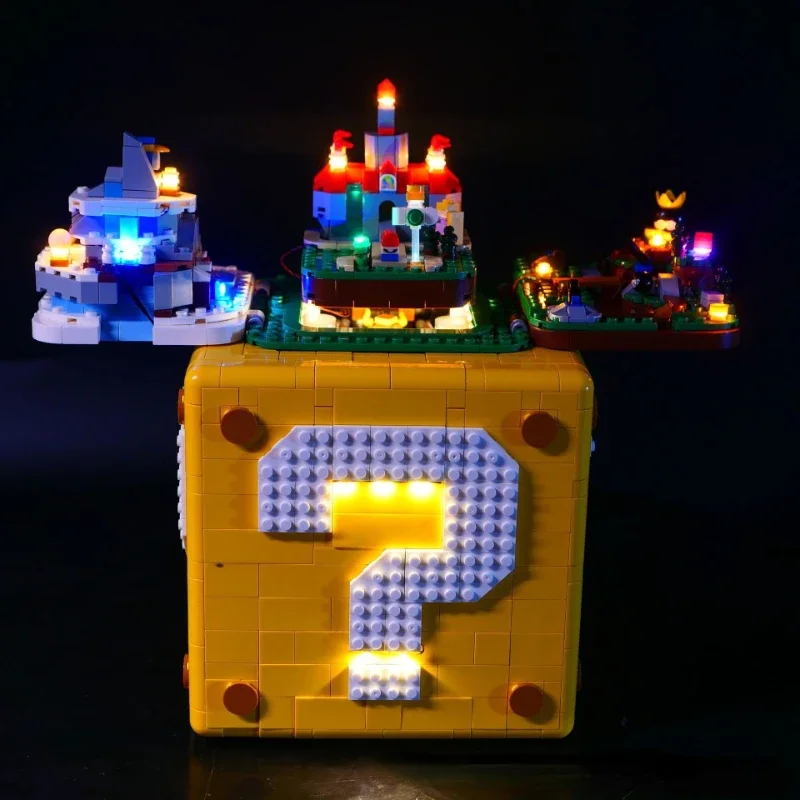 No Bricks Led Light Kit for Super Mario 64 Question Mark Block 71395