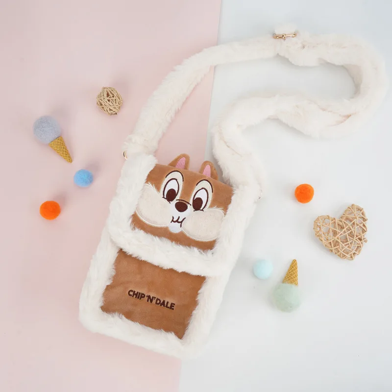 Disney Erdbeere Bär Plüsch Puppe Cartoon Puppe Umhängetasche Nette Handy Tasche College Student Rucksack Weibliche