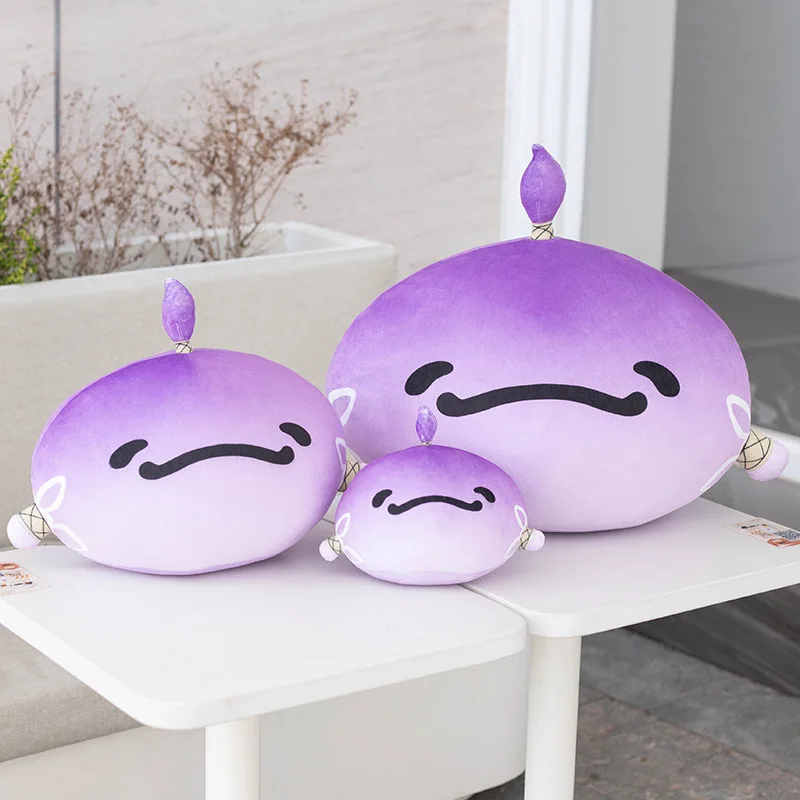 Genshin Dolly Mount Throw Pillow Thunder Elemental Slime Plush Toy The Spirit Of The Lamp Action Figure Eye Of God Purple Elf