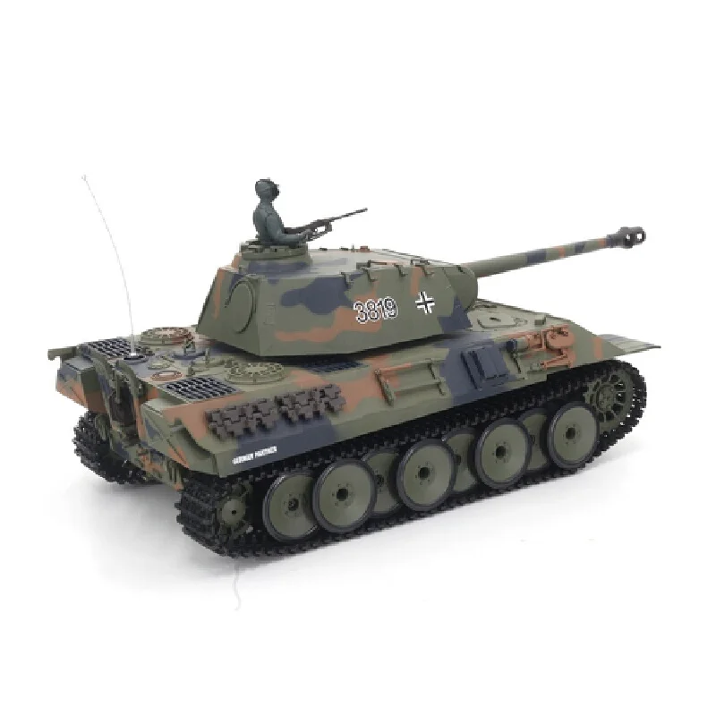 Henglong 3819-1 Simulation German Panther Military Battle Tank 2.4g Remote Control Continuously Variable Transmission Tank Model