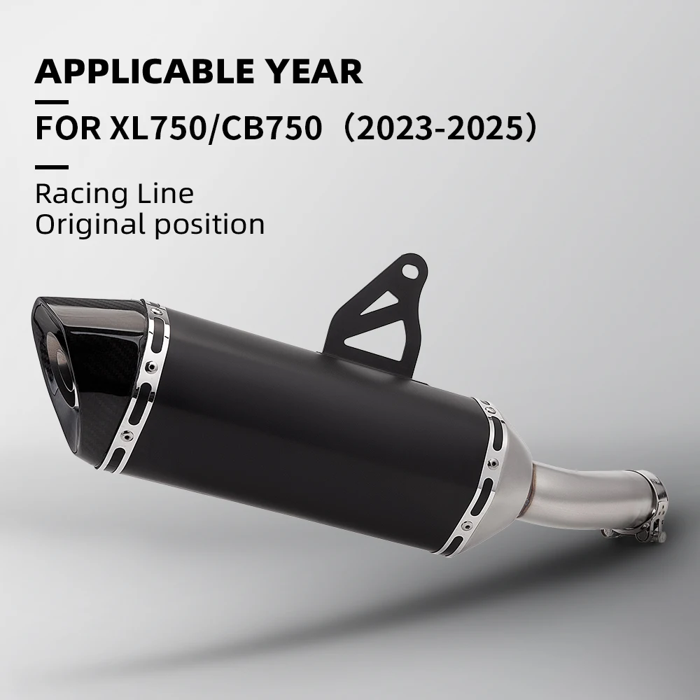 For Transalp 750 2023 2024 CB750 Hornet 23-24 XL750 Transalp Escape Motorcycle Exhaust Muffler Link Pipe 51MM Slip on