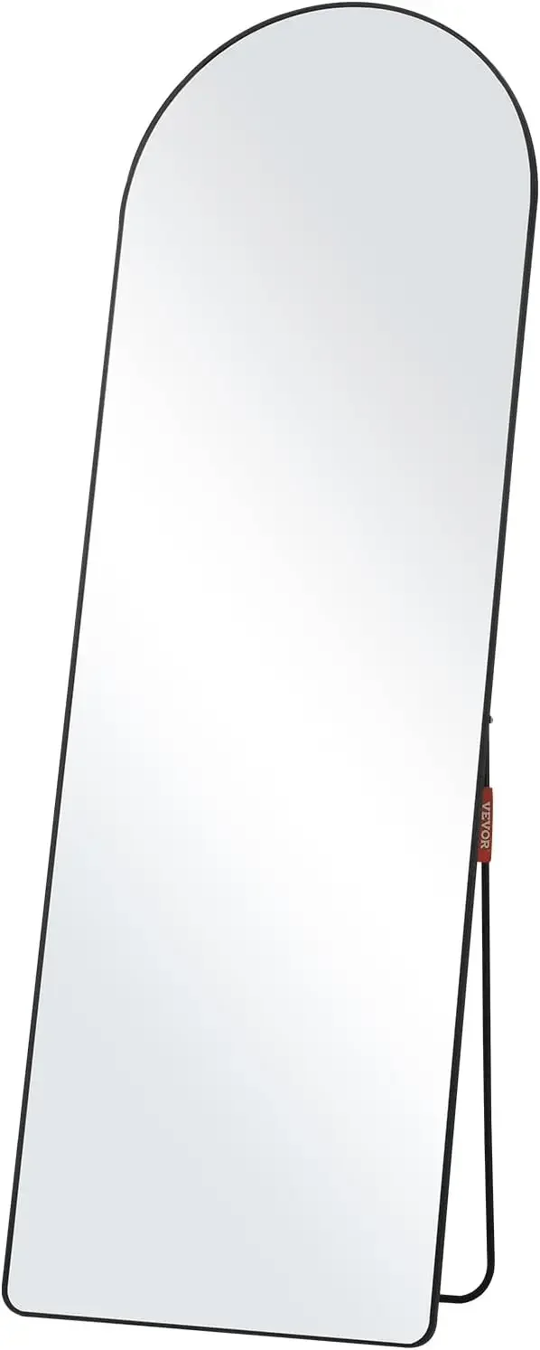 

Arched Full Length Mirror, 65'' x 22'', Large Free Standing Leaning Hanging Wall Mounted Floor Mirror with Stand Aluminum