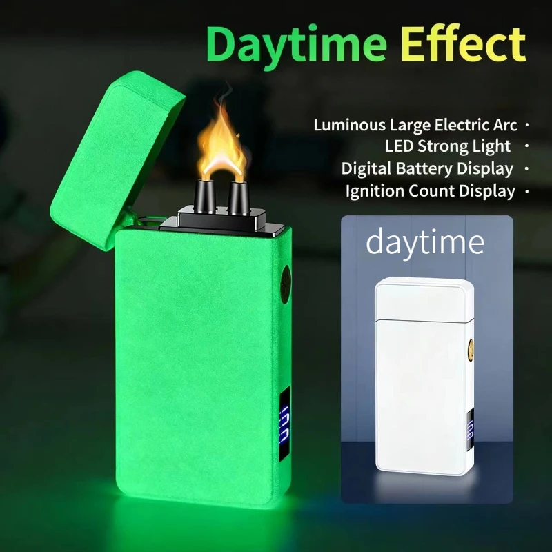 Innovative Black Technology, High-power High-voltage Arc Ignition Battery Display Type-C Charging LED Lighting Windproof Lighter - view 3