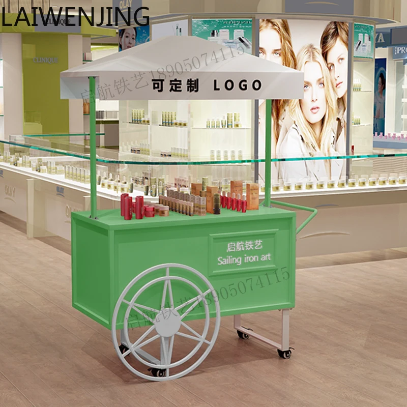 HLZ wrought iron outdoor float mobile activity promotion stall car market shopping mall square display stand