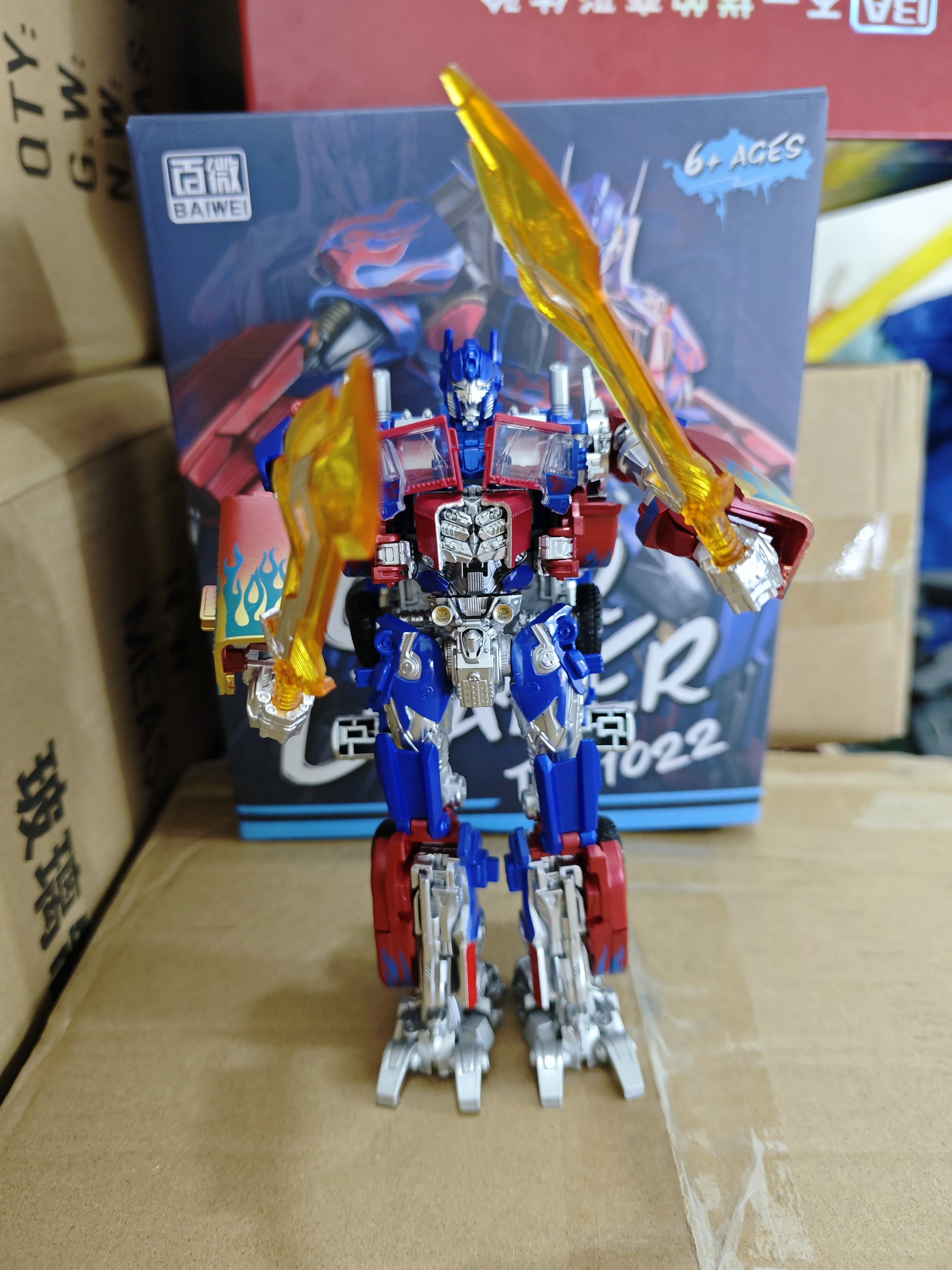 BAIWEI 변환 TW1022 EX 카고 컴 파트먼트 Magnus KO 걸작 그림 장난감 사령관 Nemesis Prime 변형 자동차 로봇