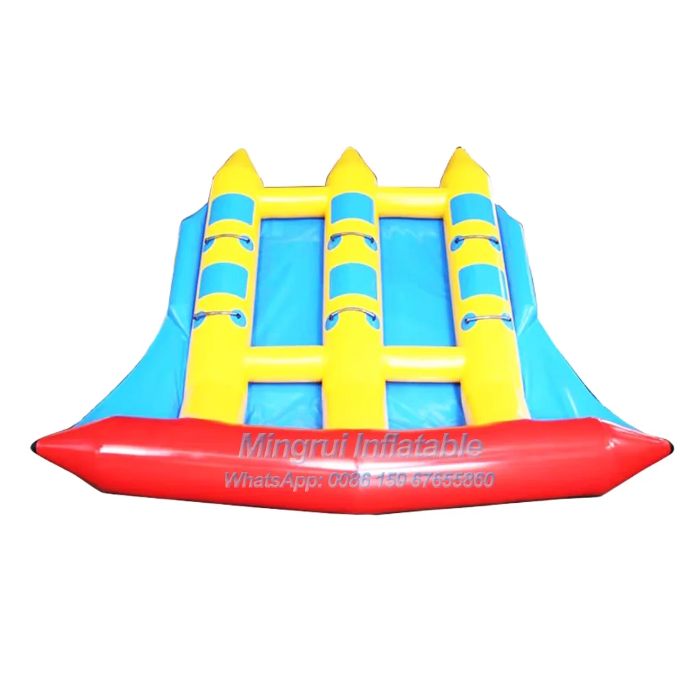 Inflatable Banana Boat for Water Park, Water Park Games, Flying Fish, Towel Tube, 6 Seat, Hot Sale