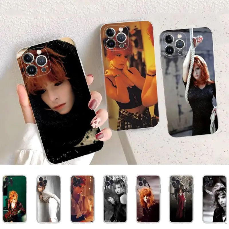 Mylene Farmer singer Phone Case For iPhone 14 13 12 11 Pro Max XS X XR SE 2020 6 7 8 Plus Mini Transparent Shell