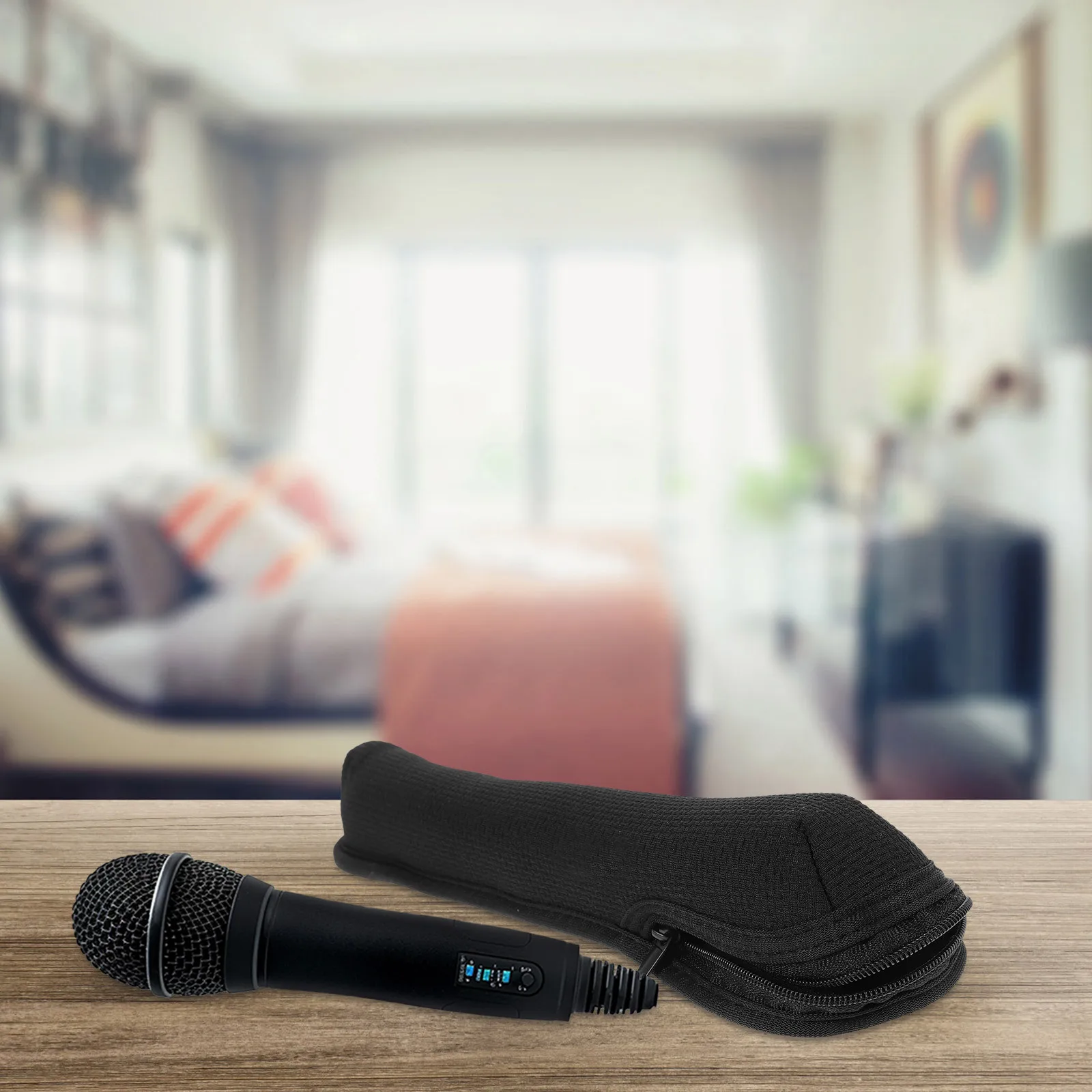 Tas Penyimpanan Mikrofon Tas Pelindung Nilon Tahan Lama Tas Pembawa Mikrofon Portabel untuk Perjalanan Pesta Ktv Kantong Penyimpanan Mikrofon