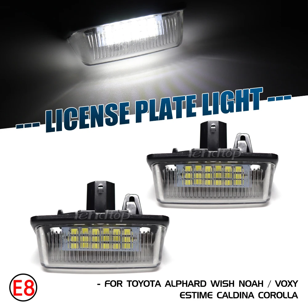 License Plate Light Car Lamp For Toyota Alphard Wish Noah/Voxy Estima Caldina Corolla Crown Majesta Starlet Sprinter Celica Raum