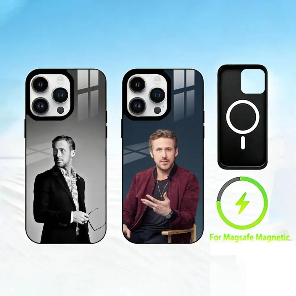 

R-Ryan Gosling Phone Case For iPhone 17 16 15 14 13 12 Pro Max Plus for Mirror Wireless Magnetic Cover