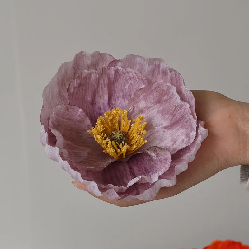 

10Pcs Dia 14cm Artificial Poppy Flower Head Wedding Background Wall Birthday Party Layout DIY Gift Box Decor Flowers Home decor