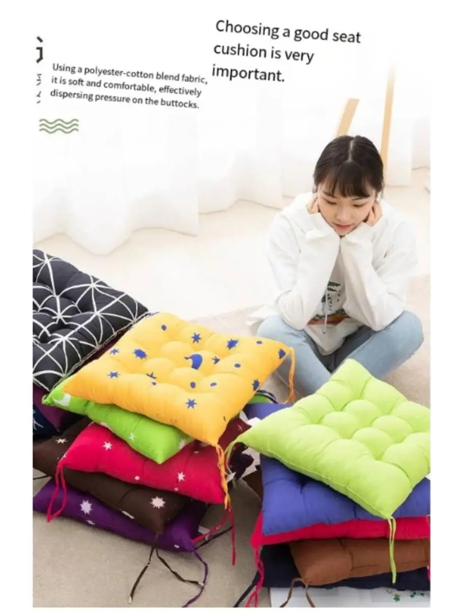 Bodenkissen im japanischen Stil, für Schule, Klassenzimmer, Stuhl, Sitzpolster, quadratisches Sitzkissen, Meditation, großes Bodenkissen, Sitzgelegenheiten, Zuhause – Detail 5