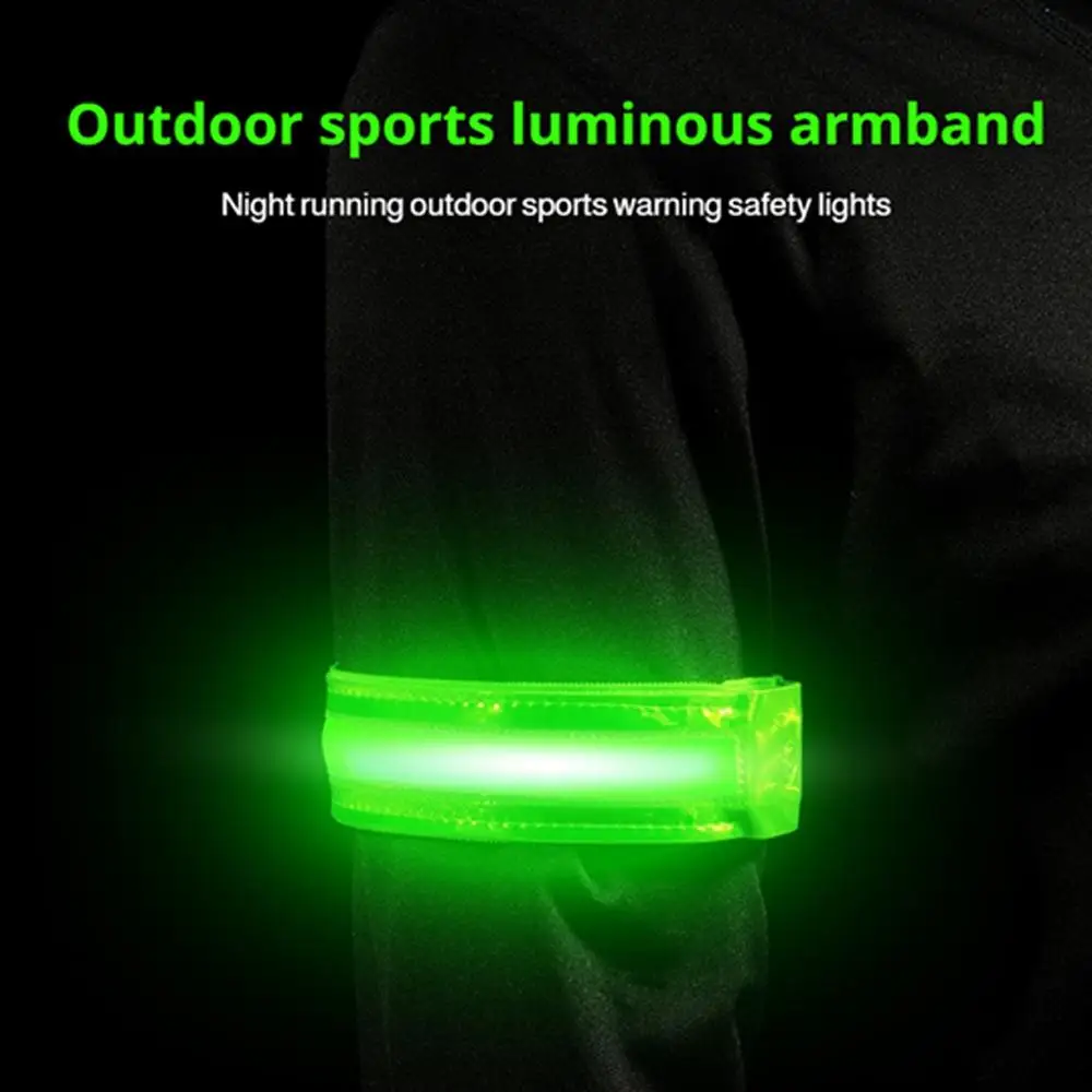 Night Sports Safety Reflector Tape LED Light Up Armband Outdoor Running Cycling  Safety Reflector Arm Belt Glow Sports Bracelet