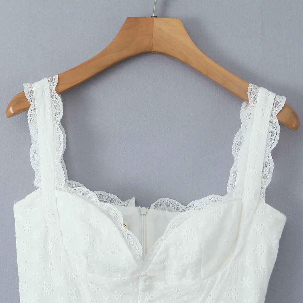 Sweet Pure Desire Floral broderie t-shirt couche moelleux Dr bouton taille princesse jupe Sle été taille haute Svel V...