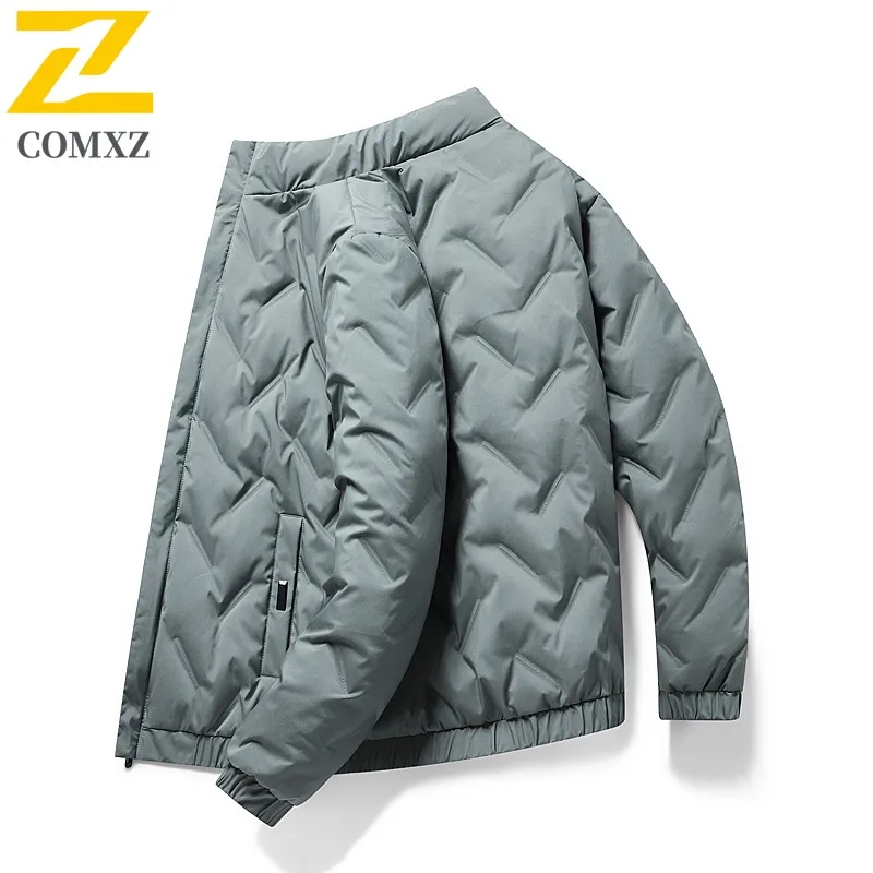 

COMXZ 2025 Мужская зимняя куртка-пуховик высокого качества для альпинизма на открытом воздухе, теплое пальто для отдыха, спорта на открытом воздухе, легкая ветровка