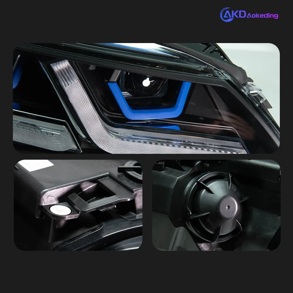 AKD سيارة التصميم رئيس مصباح لسيارات BMW E60 المصابيح الأمامية 2003-2009 523i 530i الملاك العين LED المصباح DRL Hid ثنائية زينون السيارات