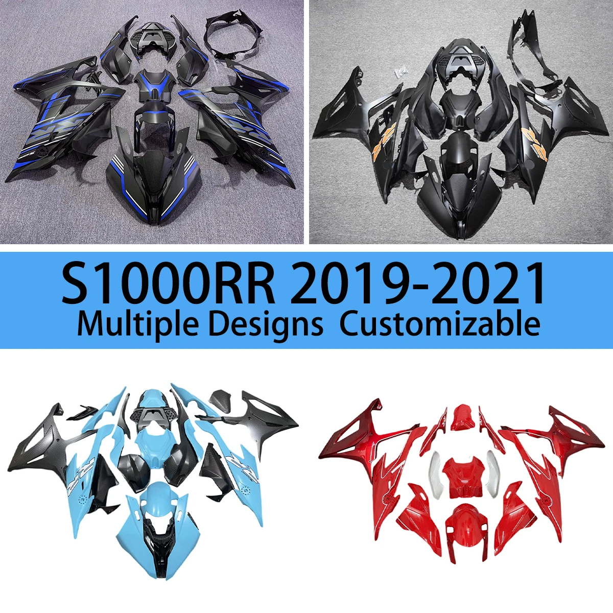 

Подходит для BMW S1000RR 2019 2020 2021, запасные части для мотоцикла, комплект обтекателей S1000 RR 19 20 21, комплект обтекателей из АБС-пластика, панель кузова, подходит