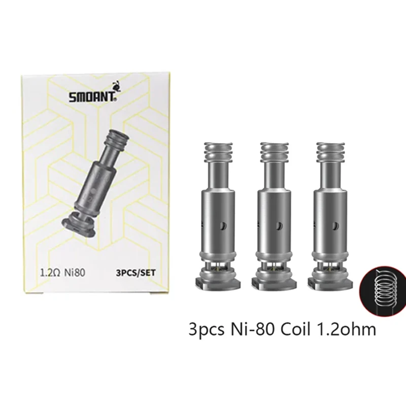 30 ชิ้น/ล็อต Smoant Charon เด็ก 0.6ohm ตาข่าย/1.2ohm Ni80 เปลี่ยนคอยล์ Core สําหรับ E- บุหรี่ Battlestar เด็ก Vape ชุด
