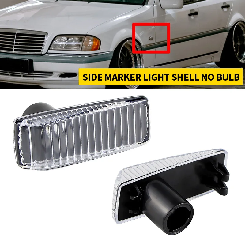 2X Für Mercedes Benz W201 W202 W124 W140 R129 Blinker Licht Seite Fender Marker Lampe Abdeckung Gehäuse Links Rechts auto Zubehör