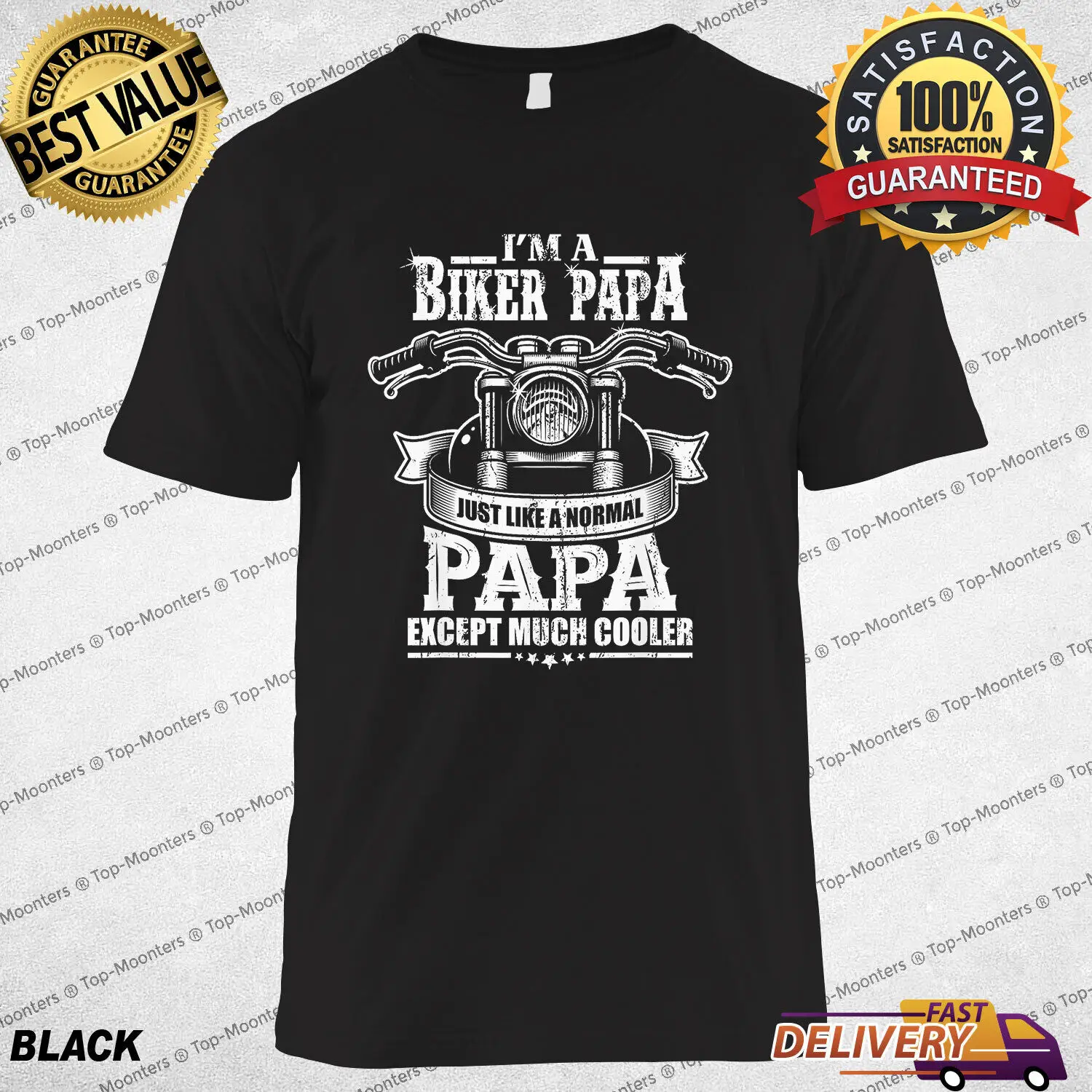 Bike Grandpa Motorcycle Rider Retirement Gift Papa Biker T-Shirt, Gift For Men