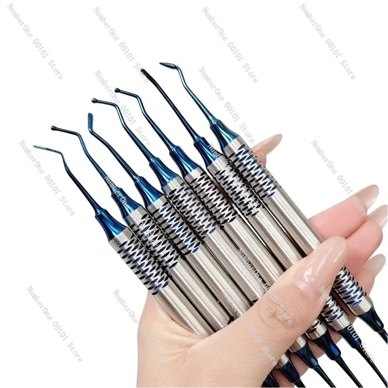 Dental Gold Filling Instrument Set, Aesthetic Restoration Resin Knife Double Ended Trimmer Enamel Chisel Dental Tools